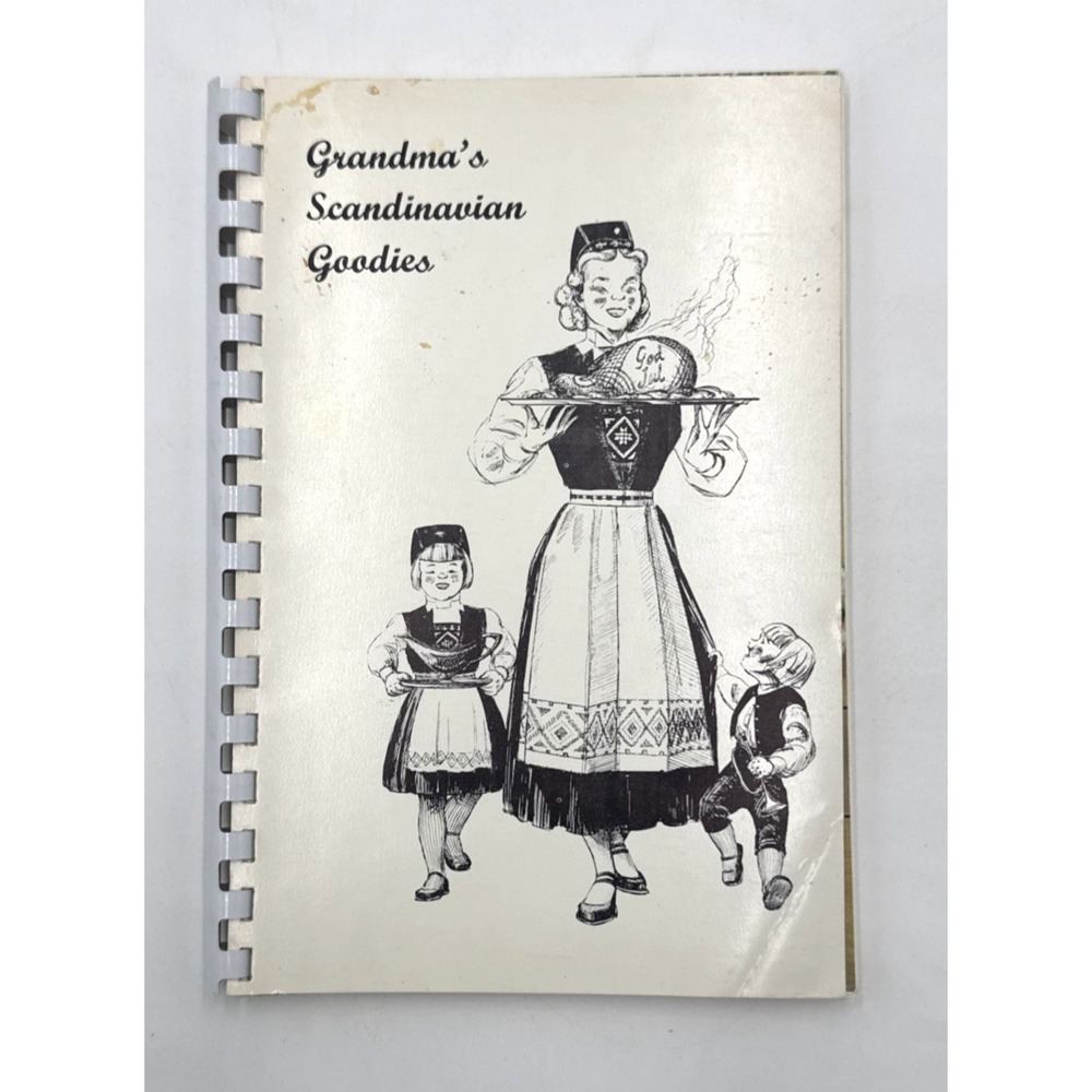 Scandinavian Goodies Cookbook & Scandinavian Manners on Chrismas Dinning 1955